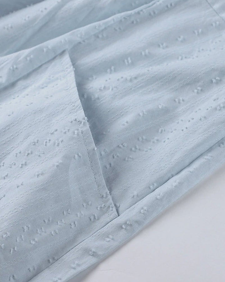 Echoarchiv | Entspanntes Boho-Hemdkleid mit V-Ausschnitt für Damen