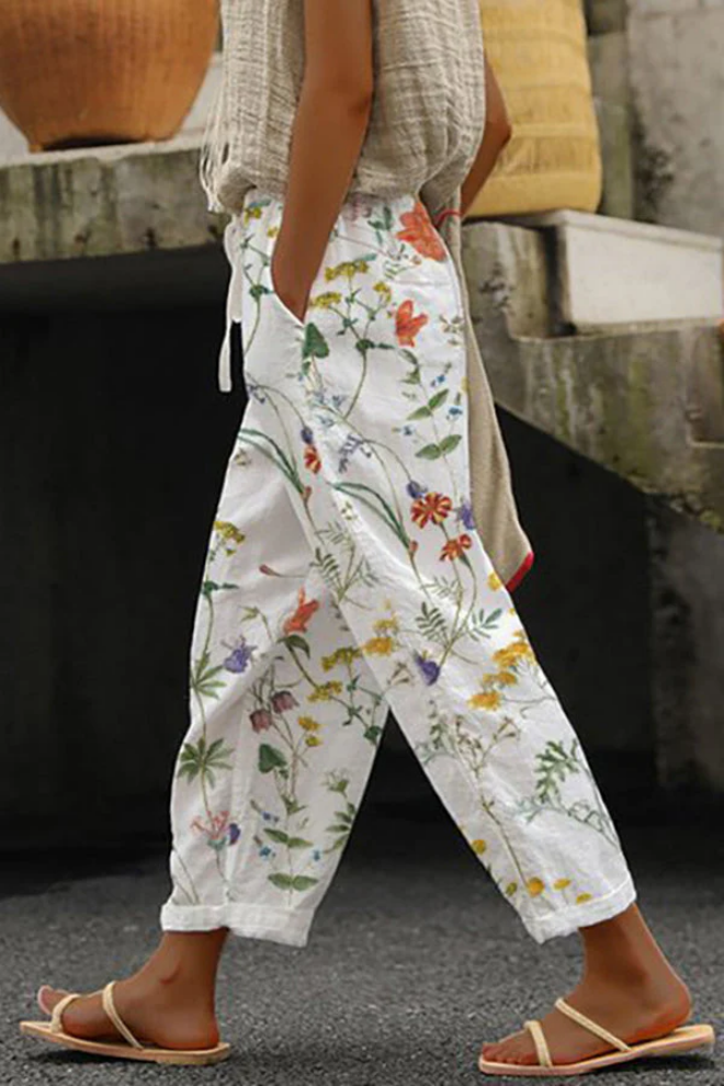 Echoarchiv | Casual Unique Printed Button Pocket Pants