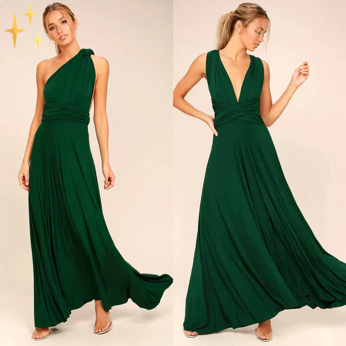 Echoarchiv | Wandelbar Elegantes Kleid In Vielseitiger Wickeloptik