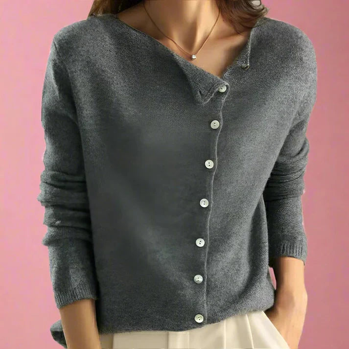 Echoarchiv | Cardigan mit asymmetrischem Knopfdesign