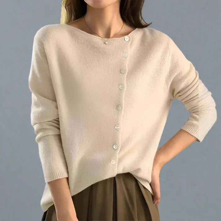 Echoarchiv | Cardigan mit asymmetrischem Knopfdesign