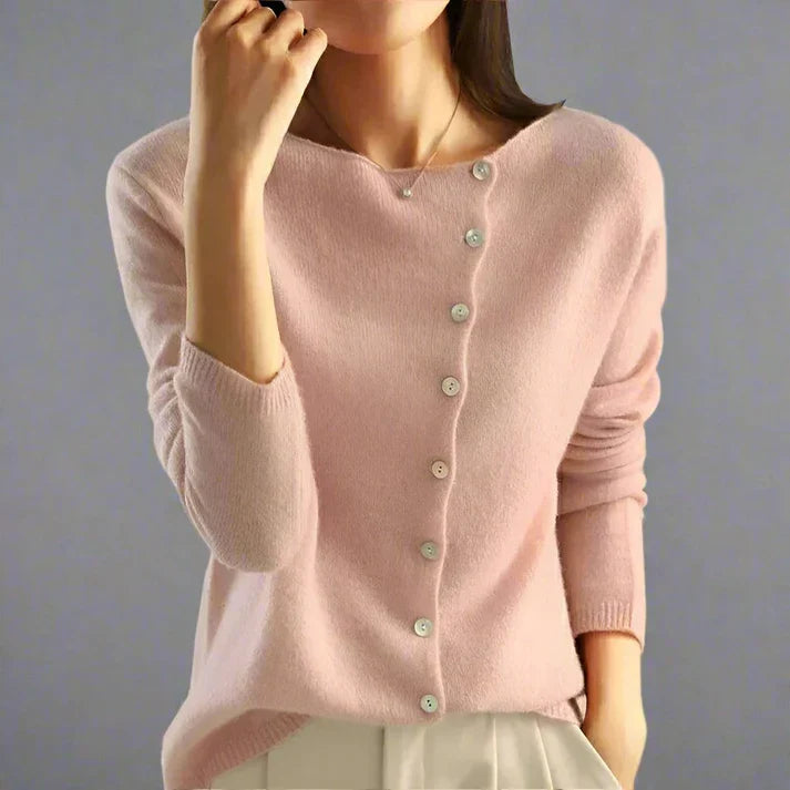 Echoarchiv | Cardigan mit asymmetrischem Knopfdesign