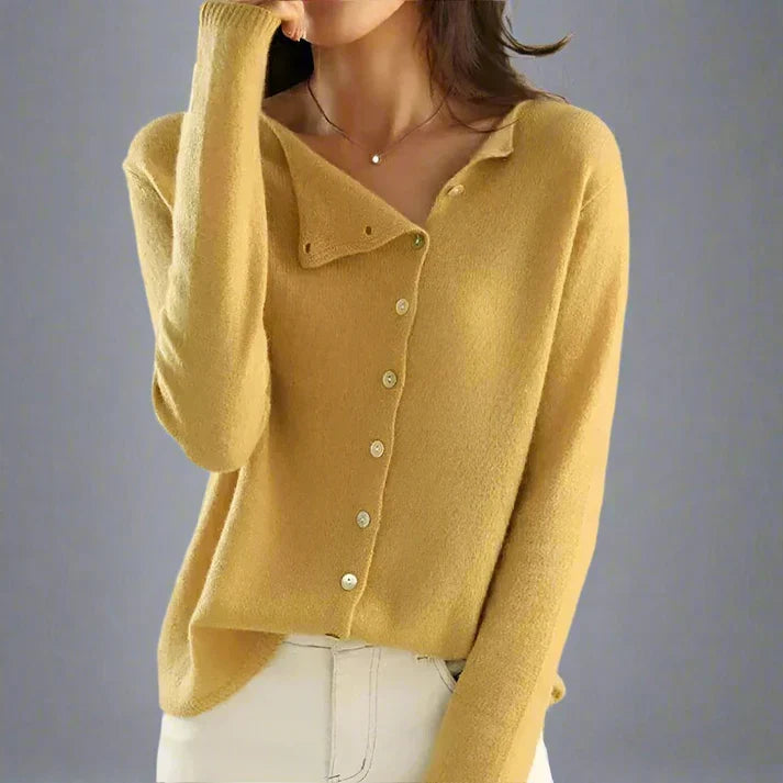Echoarchiv | Cardigan mit asymmetrischem Knopfdesign