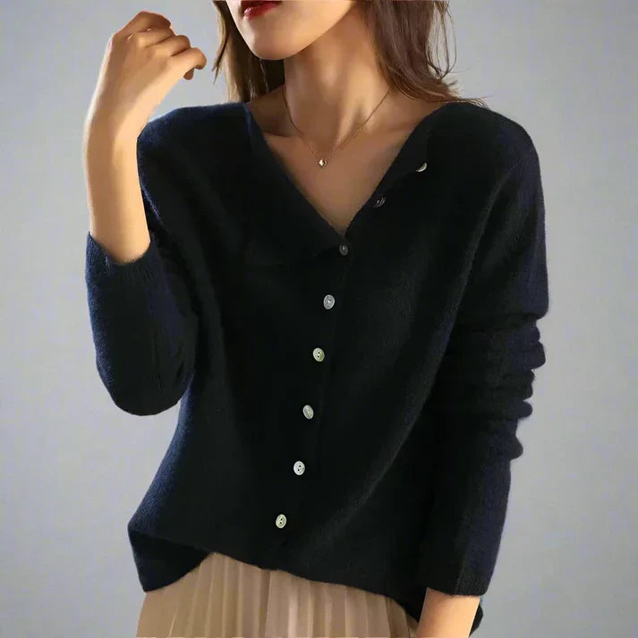 Echoarchiv | Cardigan mit asymmetrischem Knopfdesign