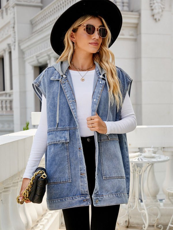 Echoarchiv | Neues Denim-Weste Sommermode-Trend Denim Ärmellose Weste