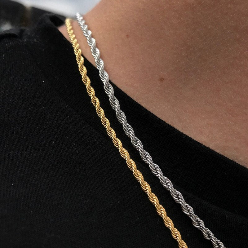 Stilvolle Herren-Halskette mit Kette – Valdoro