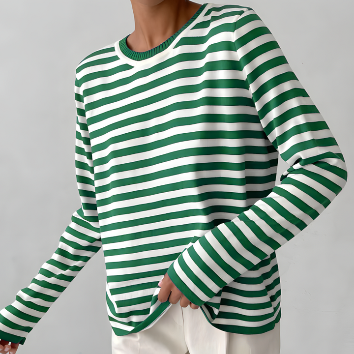 Echoarchiv | Elegantes Gestreiftes T-Shirt Leichter Stoff