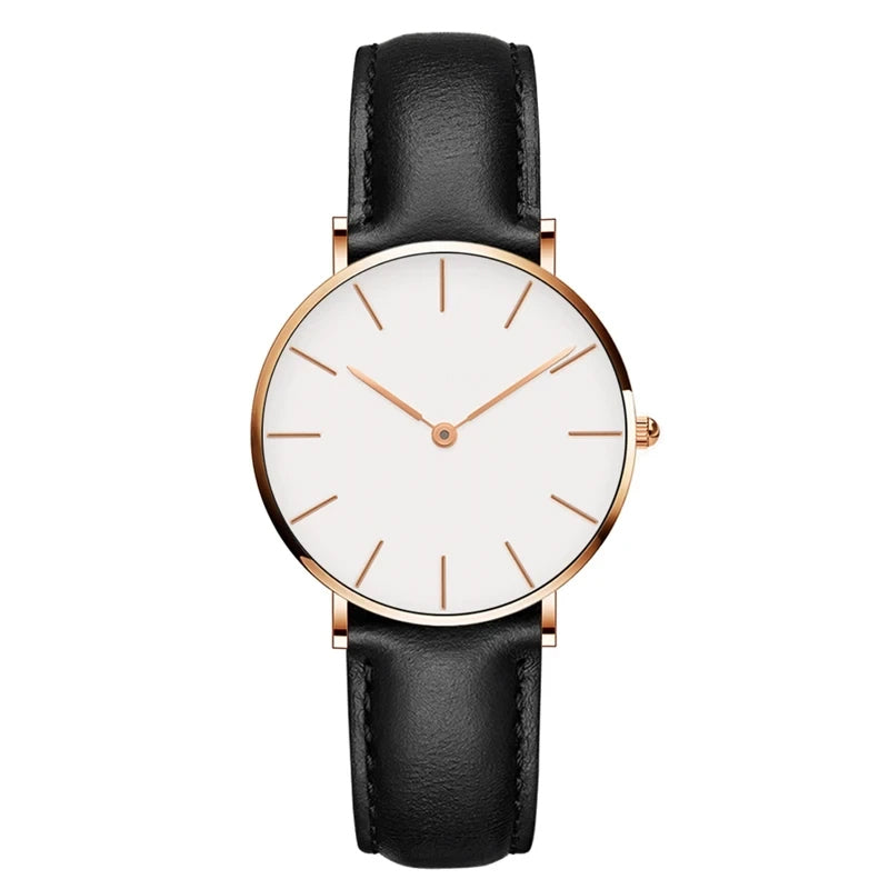 Echoarchiv | Runde Zeitlose Minimalistische Uhr für Frauen