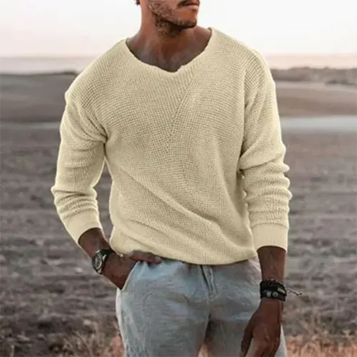 Echoarchiv | Wärmer Herren Strickpullover mit langen Ärmeln