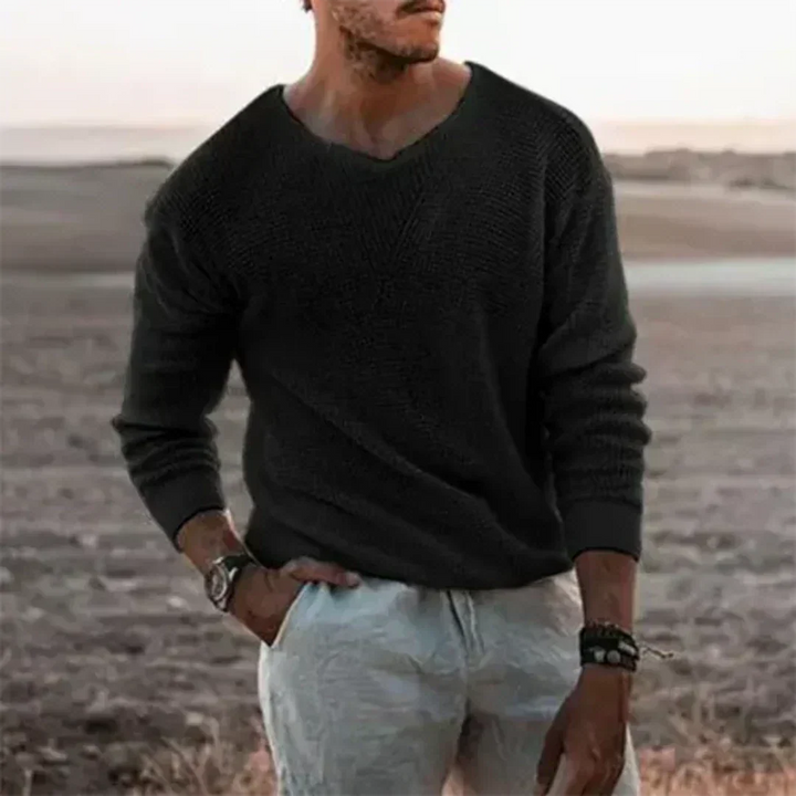 Echoarchiv | Wärmer Herren Strickpullover mit langen Ärmeln