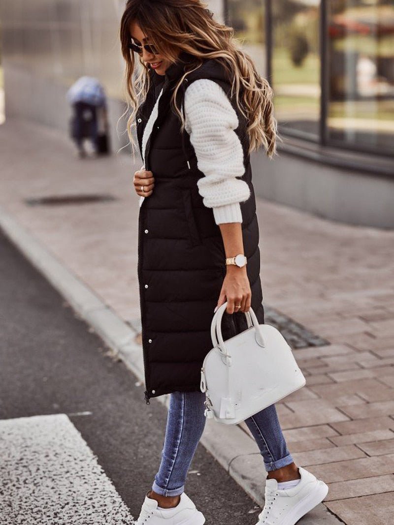 Echoarchiv | Lange Gewatteerde Bodywarmer Für Damen