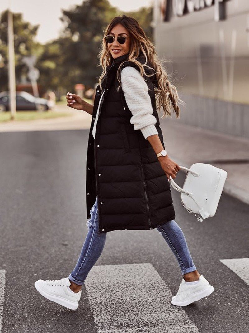 Echoarchiv | Lange Gewatteerde Bodywarmer Für Damen
