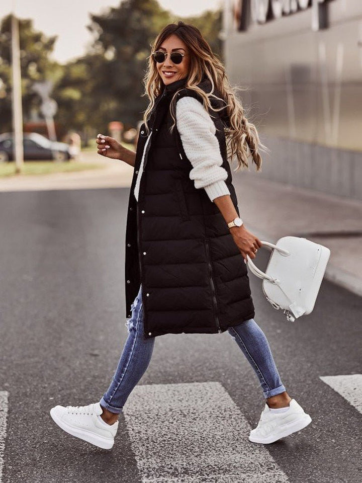 Echoarchiv | Lange Gewatteerde Bodywarmer Für Damen