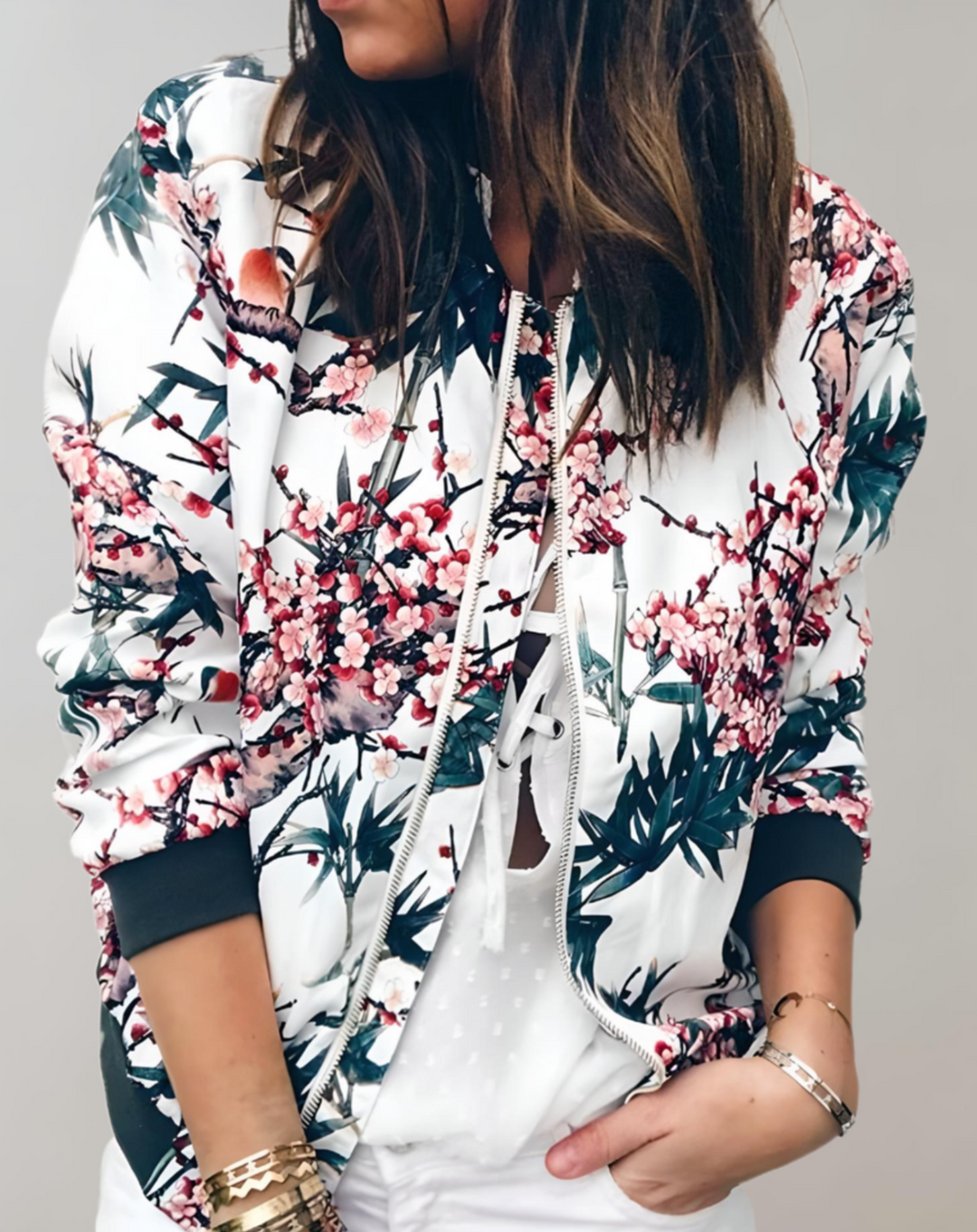 Echoarchiv | Stylische Blumenkimonojacke für Frauen