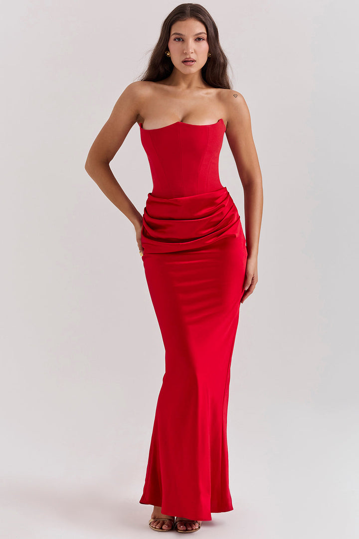Echoarchiv | Elegante Strapless Korsettkleid