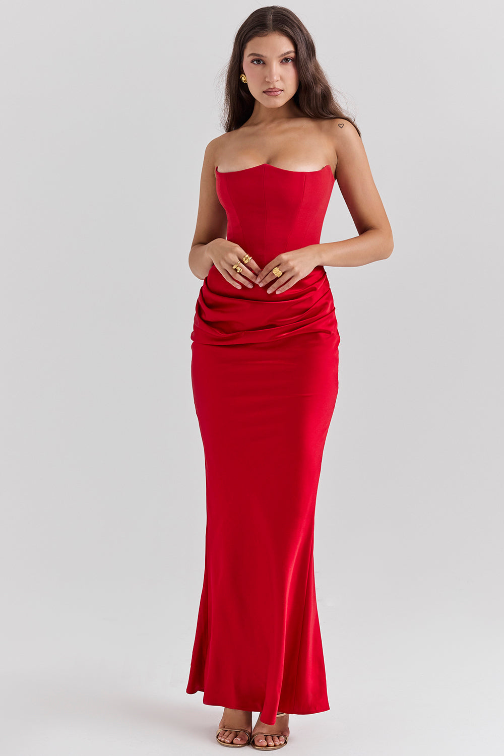 Echoarchiv | Elegante Strapless Korsettkleid