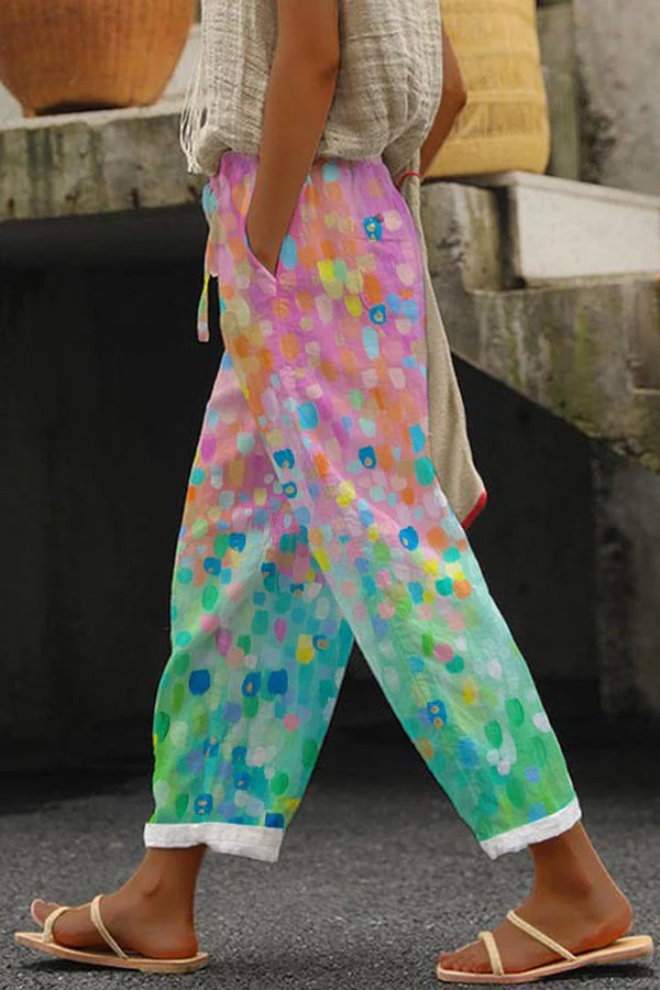 Echoarchiv | Casual Unique Printed Button Pocket Pants