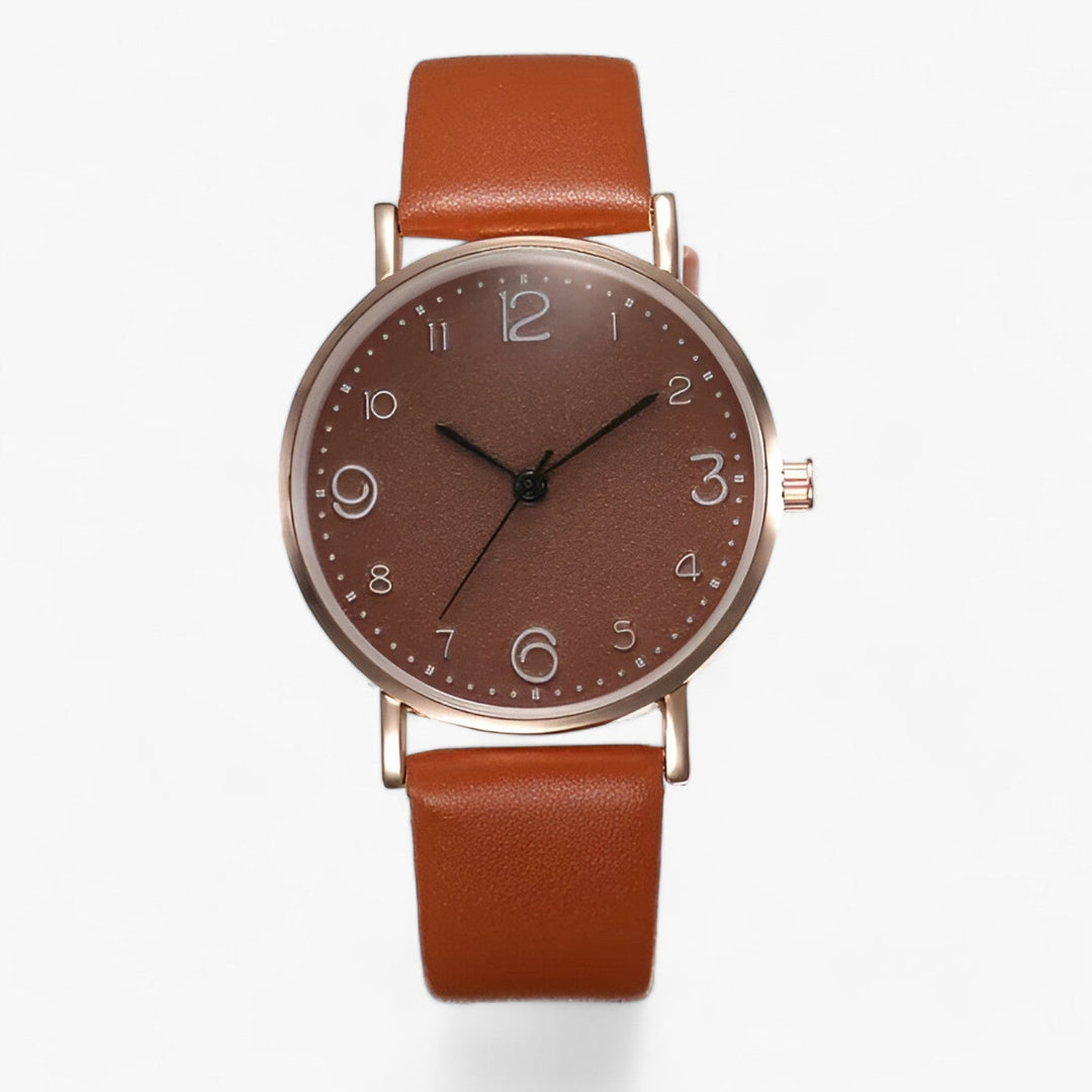 Echoarchiv | Runde Uhr mit Lederarmband