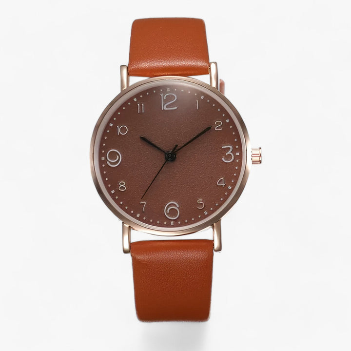 Echoarchiv | Runde Uhr mit Lederarmband