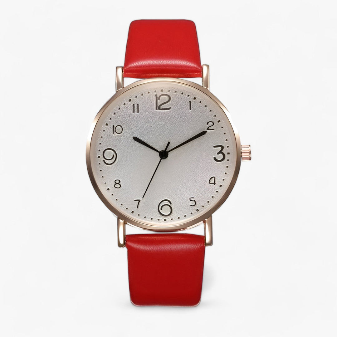 Echoarchiv | Runde Uhr mit Lederarmband