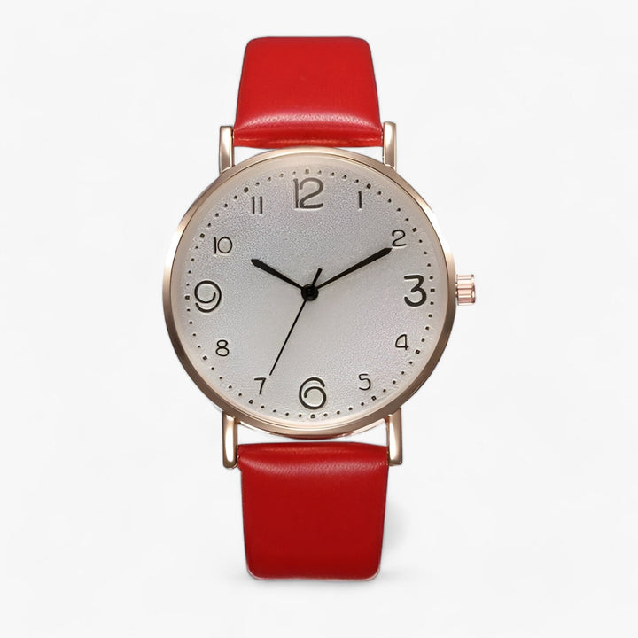 Echoarchiv | Runde Uhr mit Lederarmband