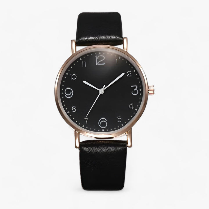 Echoarchiv | Runde Uhr mit Lederarmband