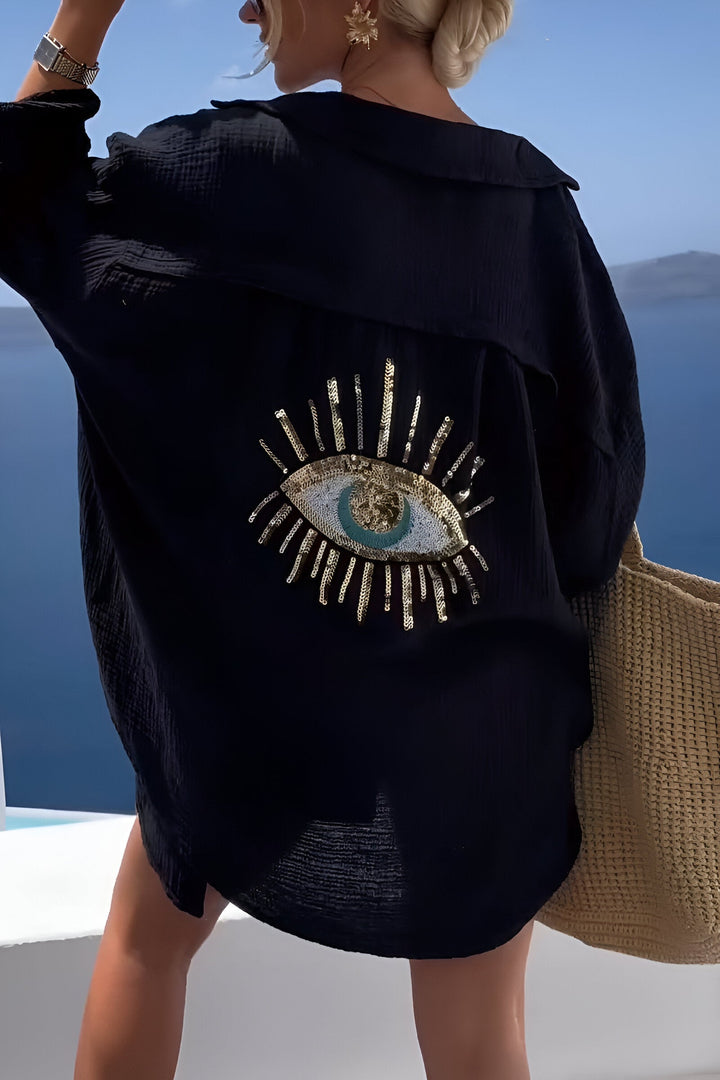 Echoarchiv | Evil Eye Perlen-Polo Button Down