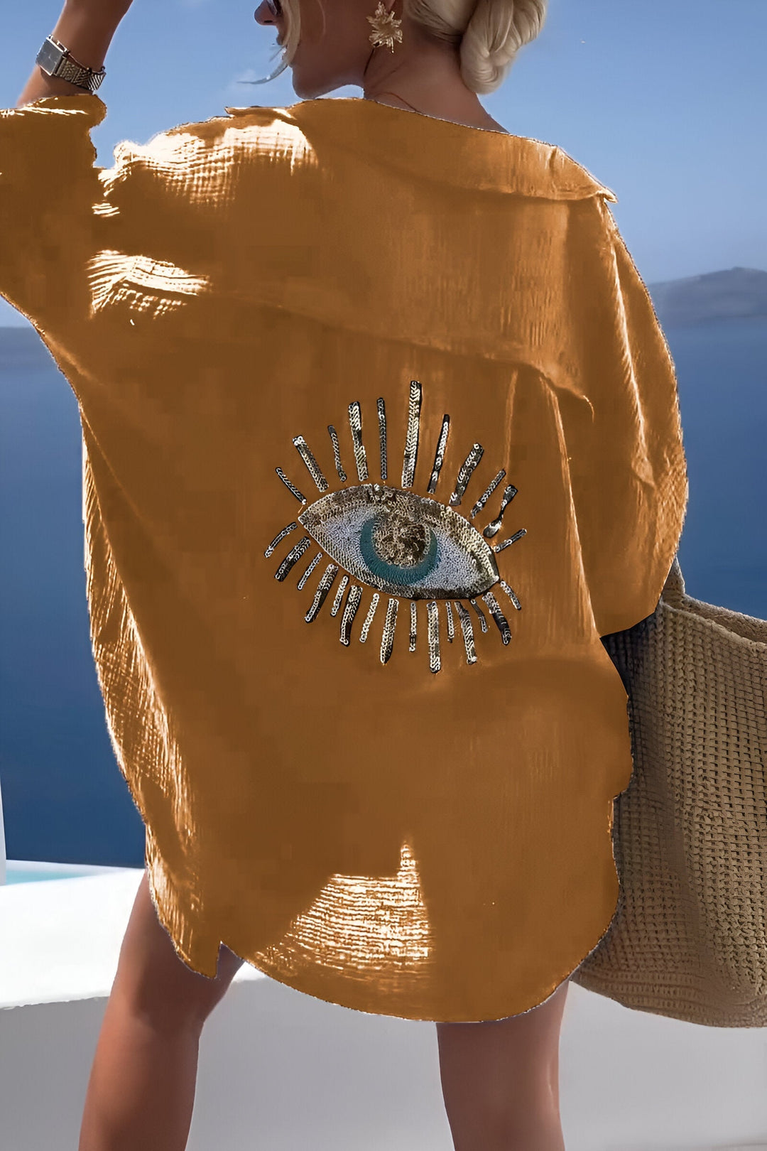 Echoarchiv | Evil Eye Perlen-Polo Button Down