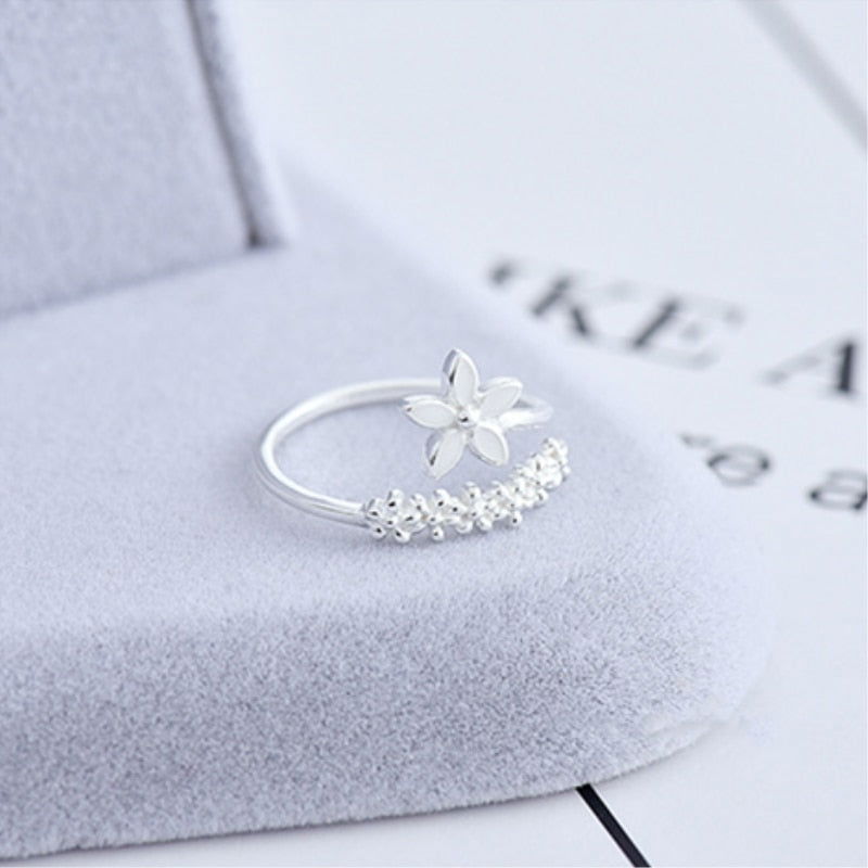 Echoarchiv | Ring Blume Frisch Silber