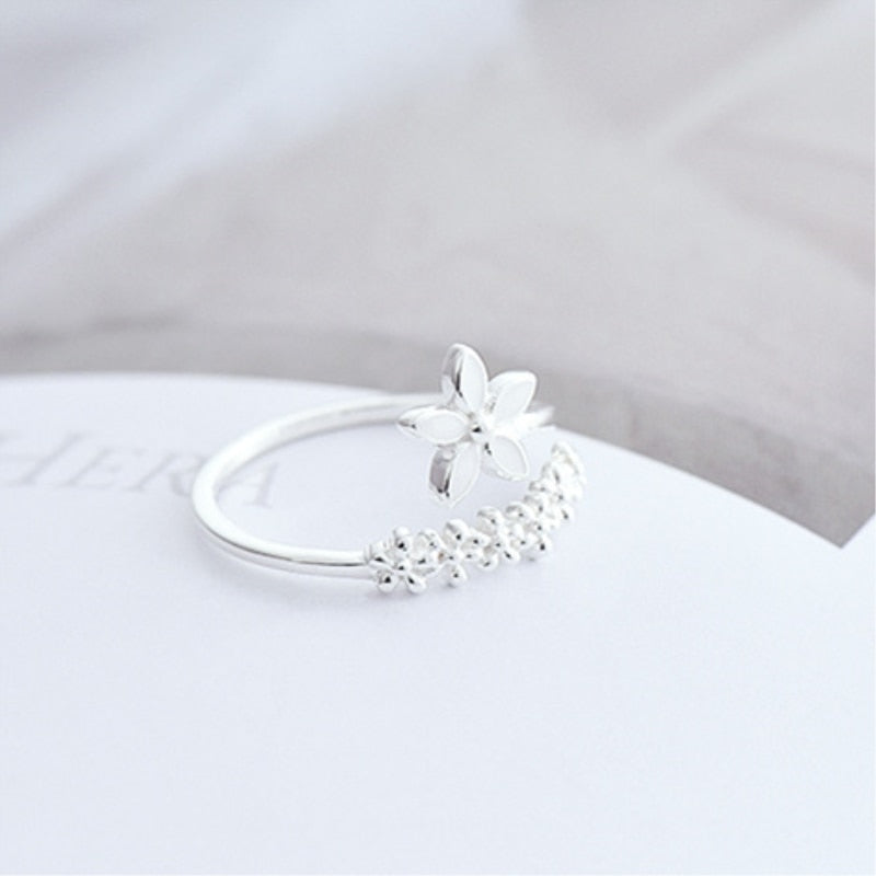 Echoarchiv | Ring Blume Frisch Silber