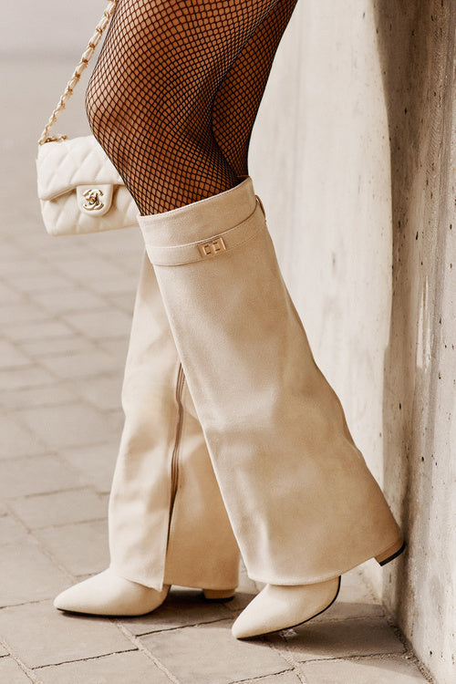 Echoarchiv | Elegante Kniehoge Stiefel mit Riemchen