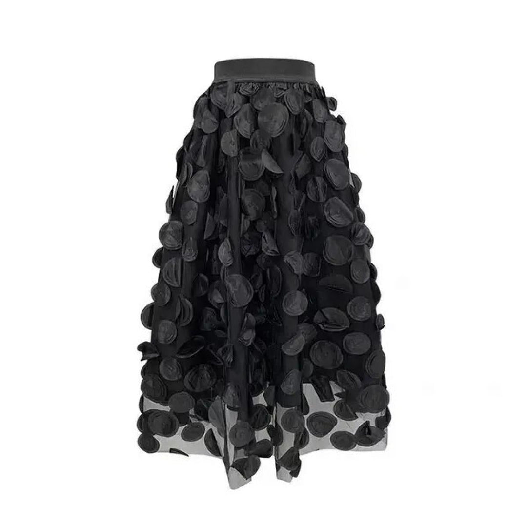 Schicker Damen Rock aus Polka Dot & Tüll-Patchwork | Echoarchiv