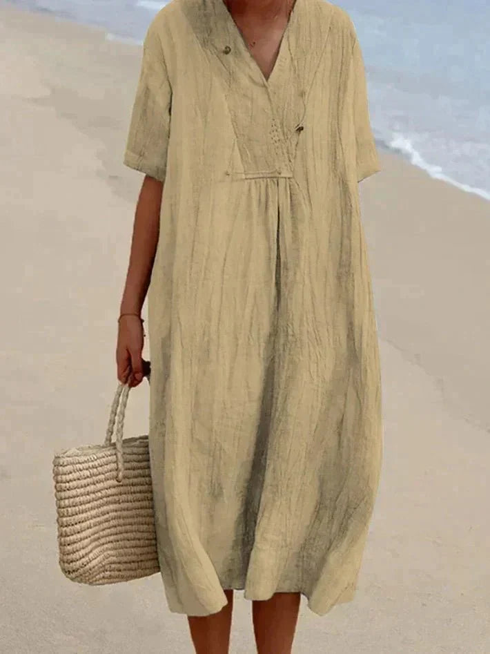 Echoarchiv | Baumwoll Leinen Sommerkleid