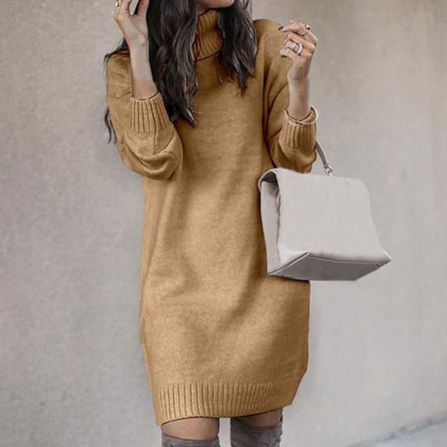 Echoarchiv | Strickkleid mit Rollkragen für Damen