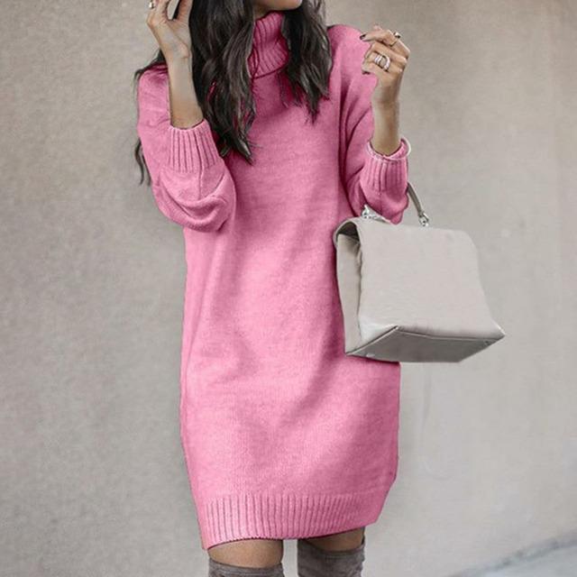 Echoarchiv | Strickkleid mit Rollkragen für Damen