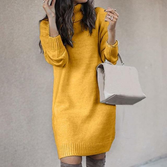 Echoarchiv | Strickkleid mit Rollkragen für Damen