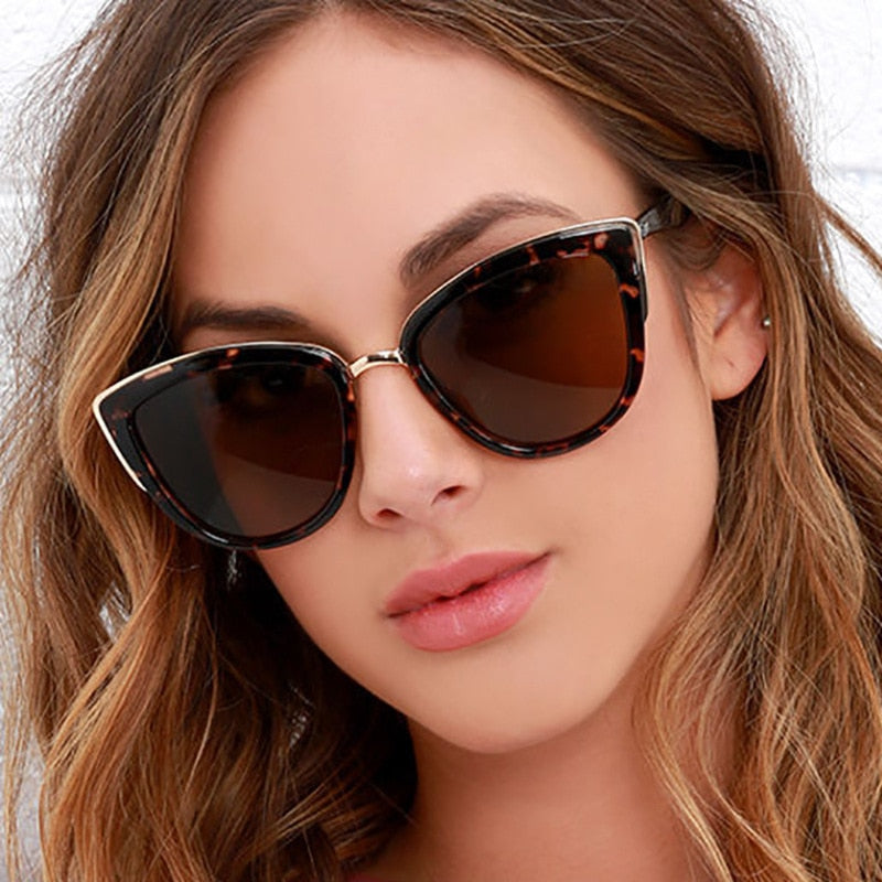 Echoarchiv | Cat Eye Retro Fahrender Runde Metallrahmen Sonnenbrille