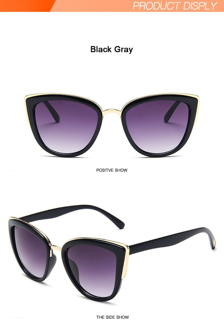 Echoarchiv | Cat Eye Retro Fahrender Runde Metallrahmen Sonnenbrille