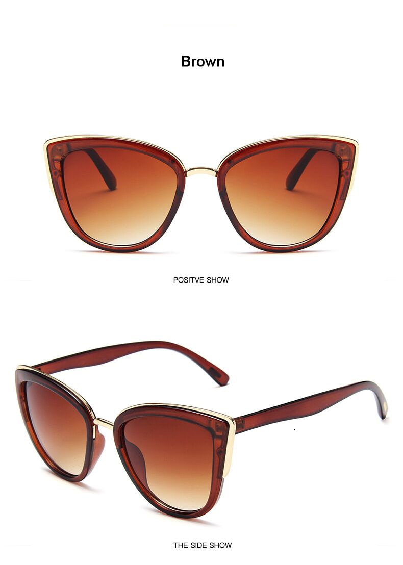 Echoarchiv | Cat Eye Retro Fahrender Runde Metallrahmen Sonnenbrille