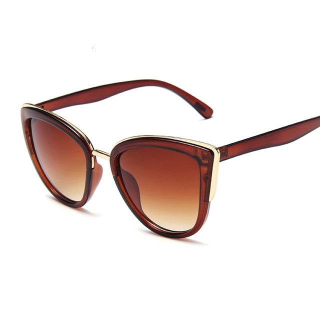 Echoarchiv | Cat Eye Retro Fahrender Runde Metallrahmen Sonnenbrille