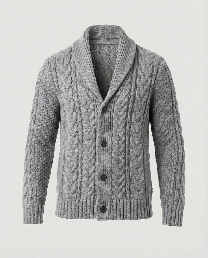 Warme Zopfmuster Strickjacke