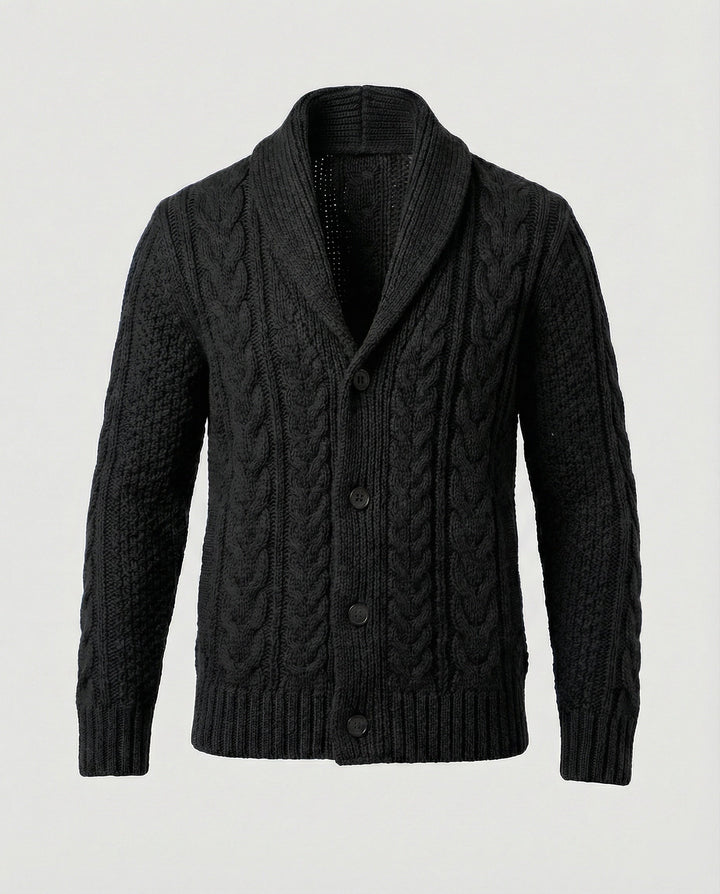 Warme Zopfmuster Strickjacke