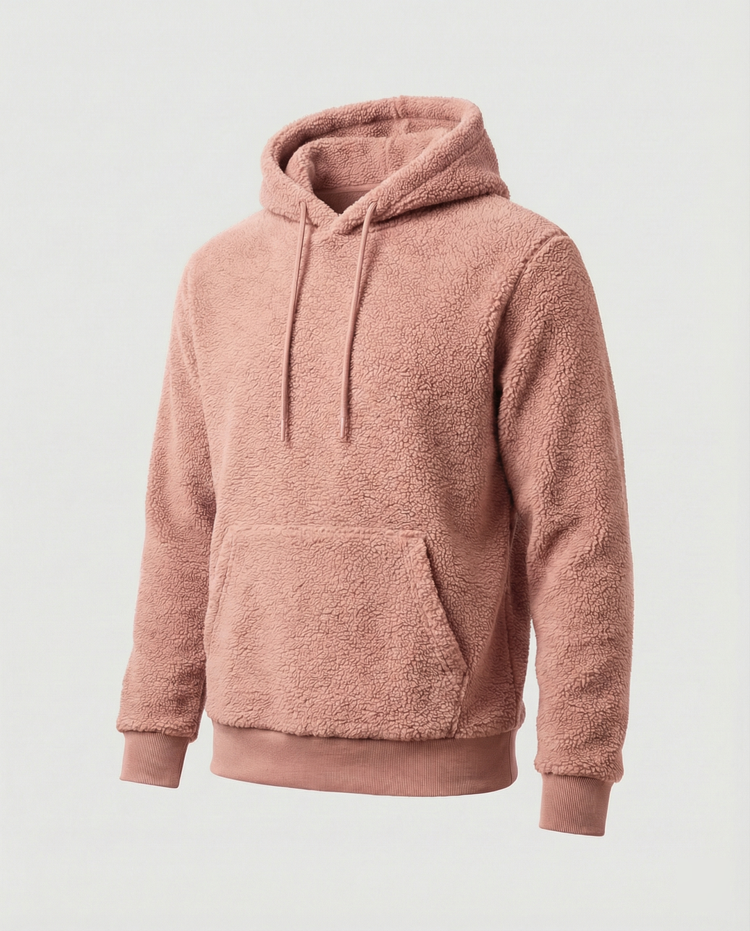 Herren Kuscheliger Teddy-Pullover mit Kapuze und elastischem Bund Echoarchiv