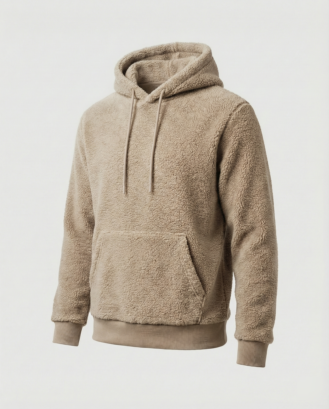 Herren Kuscheliger Teddy-Pullover mit Kapuze und elastischem Bund Echoarchiv