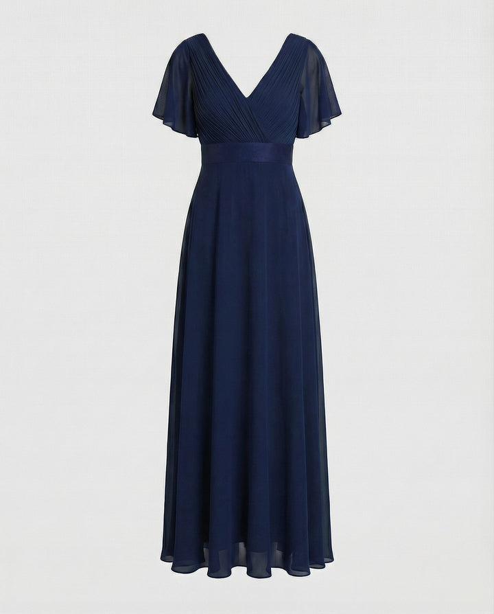 Damen Abendkleid lang Chiffon elegant