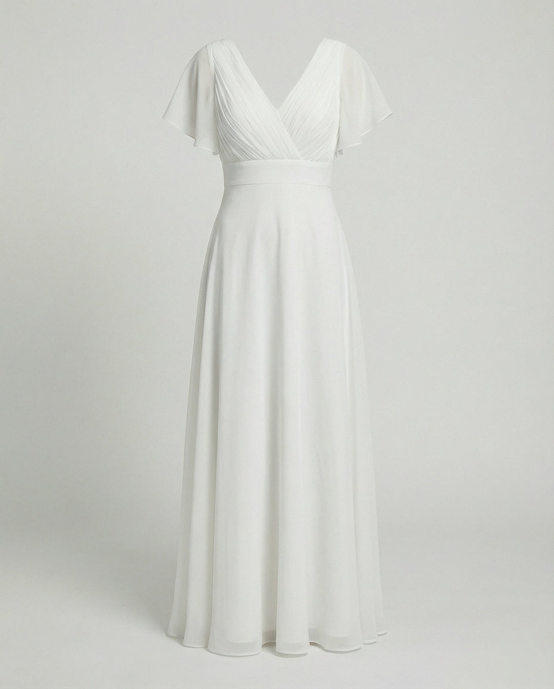 Damen Maxikleid Chiffon elegant plissiert