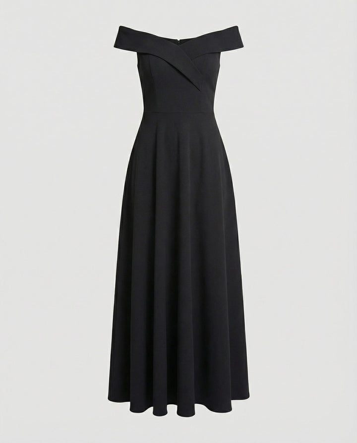 Echoarchiv | Elegantes Off-Shoulder Langes Catwalk Abendkleid