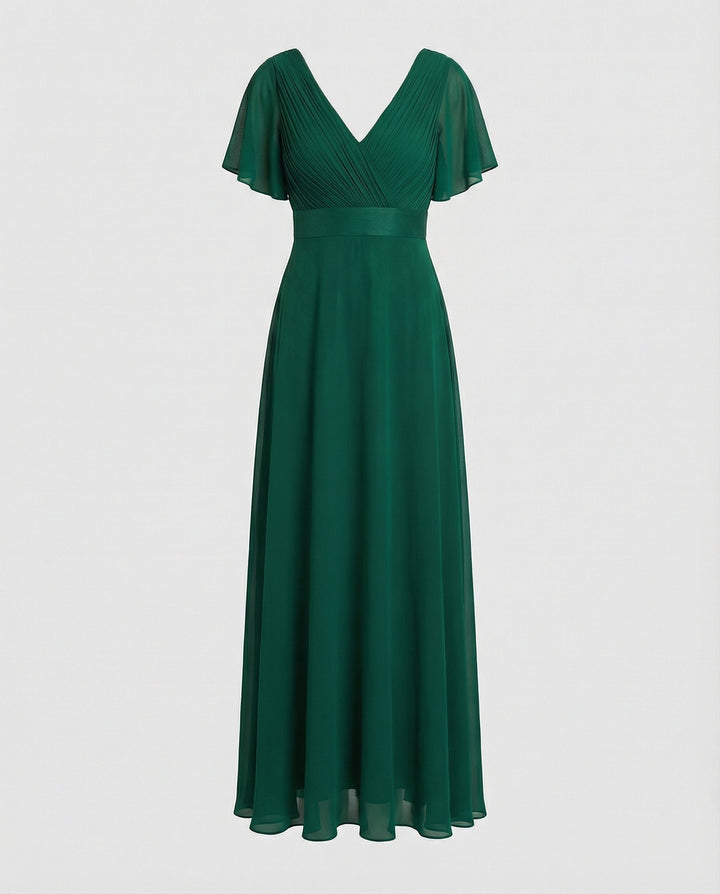 Damen Abendkleid lang Chiffon elegant