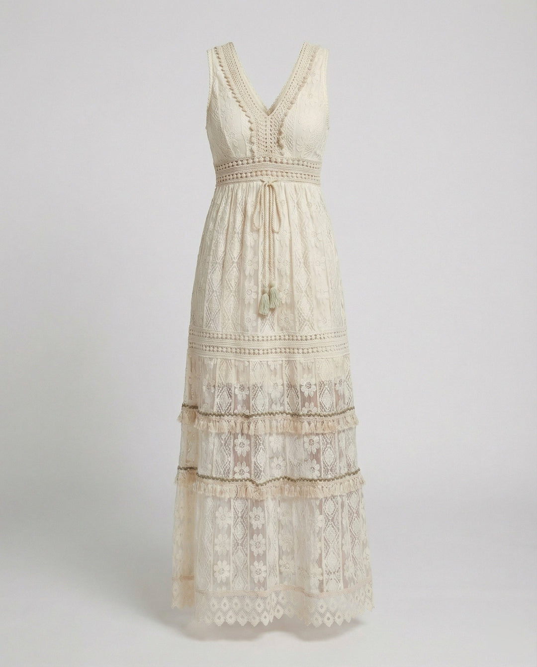 Echoarchiv | Anmutiges Boho-Spitzenkleid für Den Sommer