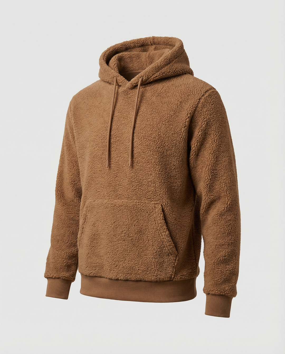 Herren Kuscheliger Teddy-Pullover mit Kapuze und elastischem Bund Echoarchiv